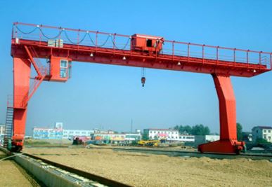 L-Shaped Kaki Single Girder Gantry Crane dengan Winch