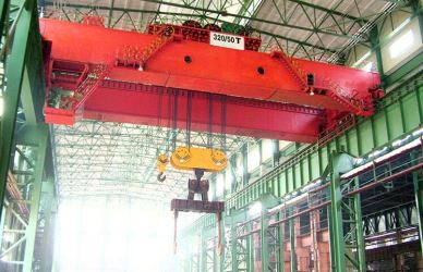 Keluli kilang tugas berat 75/20 tan Overhead Crane senduk pemutus
